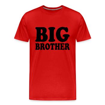 Big brother - Men's Premium Organic T-Shirt - red - Front - Damien (186cm)