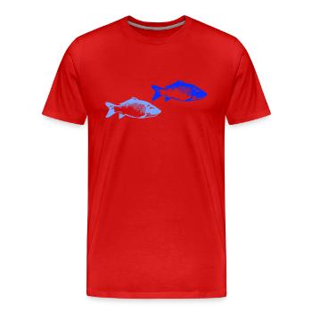 Poissons 2 - T-shirt bio Premium Homme - rouge - Devant - Damien (186cm)