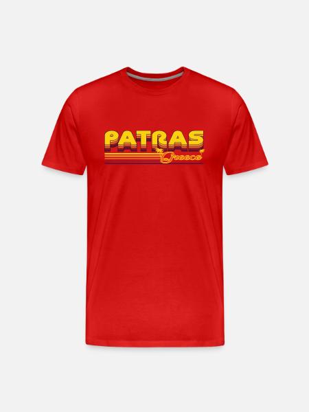 Patras: Mediterranean retro design - Men's Premium Organic T-Shirt - red