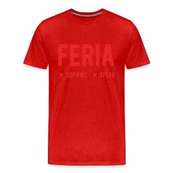 Feria amitié copain apéro - T-shirt bio Premium Homme - rouge - Devant - Damien (186cm)