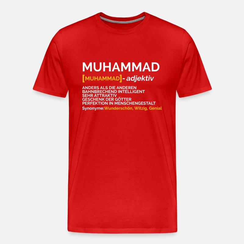 Muhammad - Männer Premium Bio T-Shirt - Rot