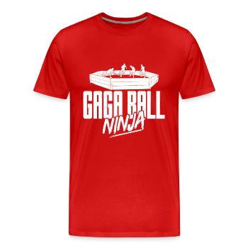Gaga Ball Dodgeball Joueur de Gagaball Gaga Ball - T-shirt bio Premium Homme - rouge - Devant - Damien (186cm)