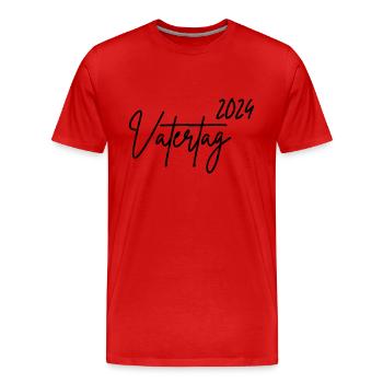 vatertag - Männer Premium Bio T-Shirt - Rot - Vorne - Damien (186cm)