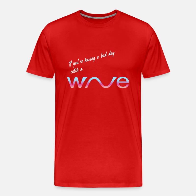 catch a wave - Männer Premium Bio T-Shirt - Rot