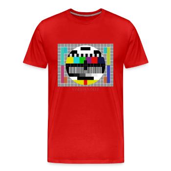 SANDER XANDER 13 - Männer Premium Bio T-Shirt - Rot - Vorne - Damien (186cm)