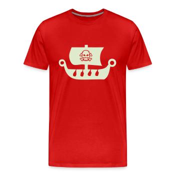 piratenschiff - Männer Premium Bio T-Shirt - Rot - Vorne - Damien (186cm)