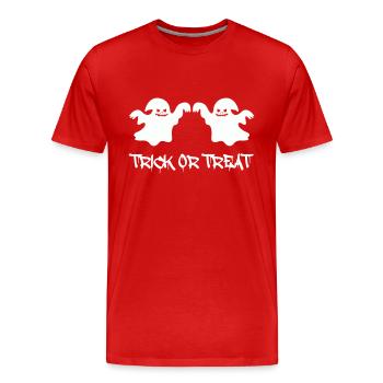 fantômes : trick or treat - T-shirt bio Premium Homme - rouge - Devant - Damien (186cm)