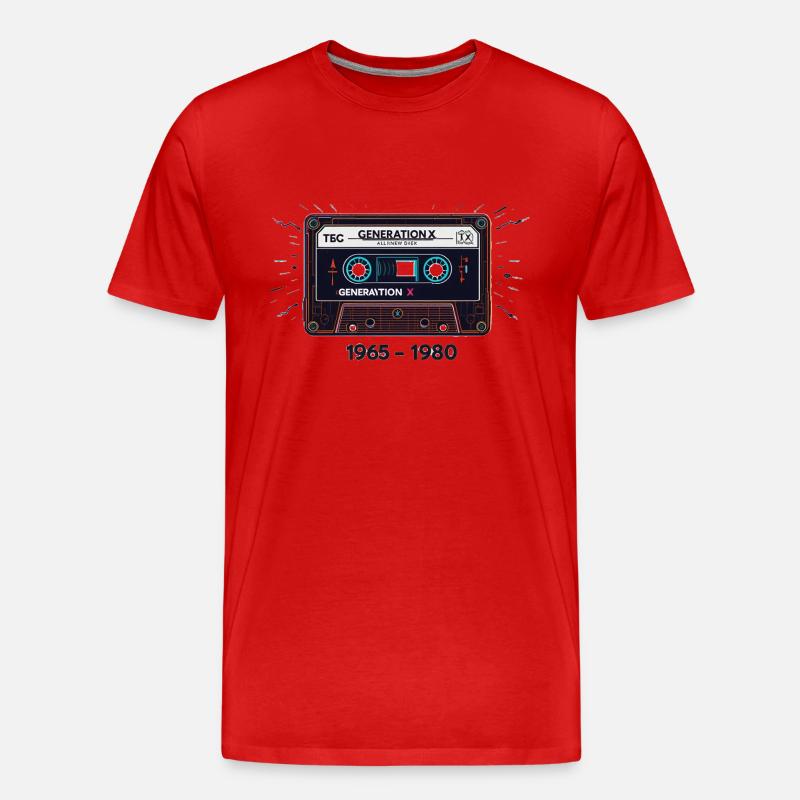 generation x - Männer Premium Bio T-Shirt - Rot