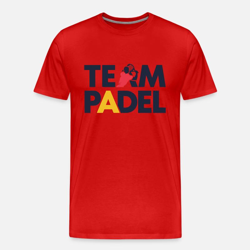 Team Padel 3 - Männer Premium Bio T-Shirt - Rot