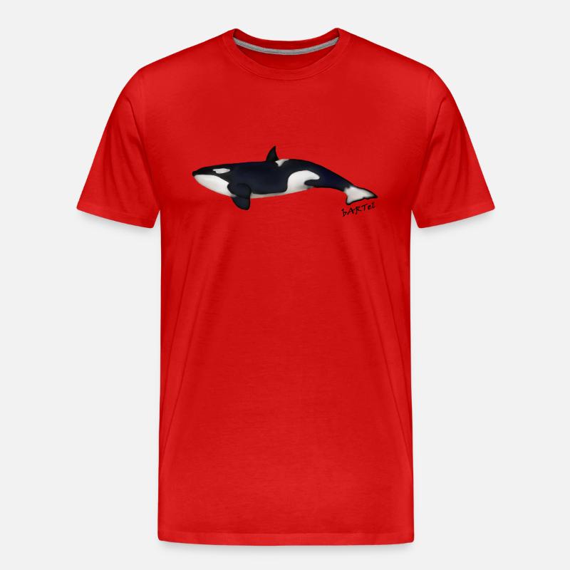 Orca 2 - Männer Premium Bio T-Shirt - Rot