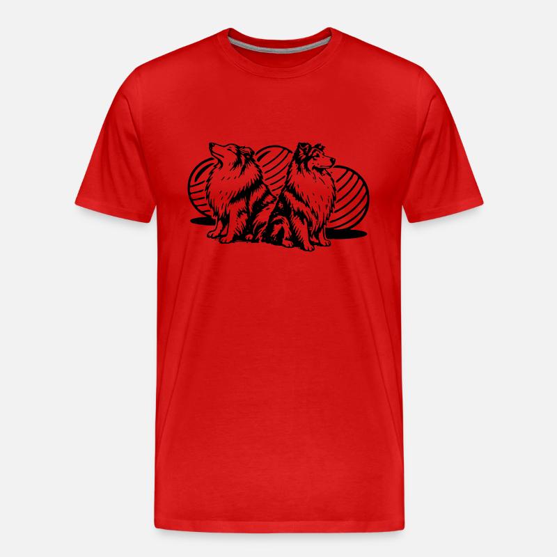 Treibball (einfärbbar) - Männer Premium Bio T-Shirt - Rot