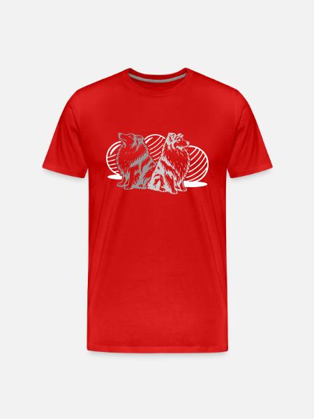 Driftball (3 colours) - Men's Premium Organic T-Shirt - red
