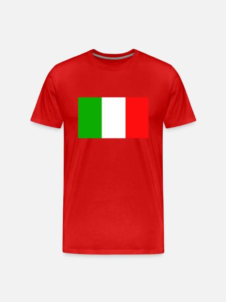 Italy flag - Men's Premium Organic T-Shirt - red