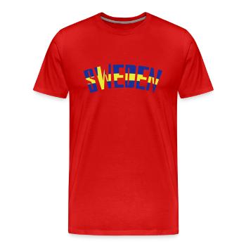 sweden - Männer Premium Bio T-Shirt - Rot - Vorne - Damien (186cm)