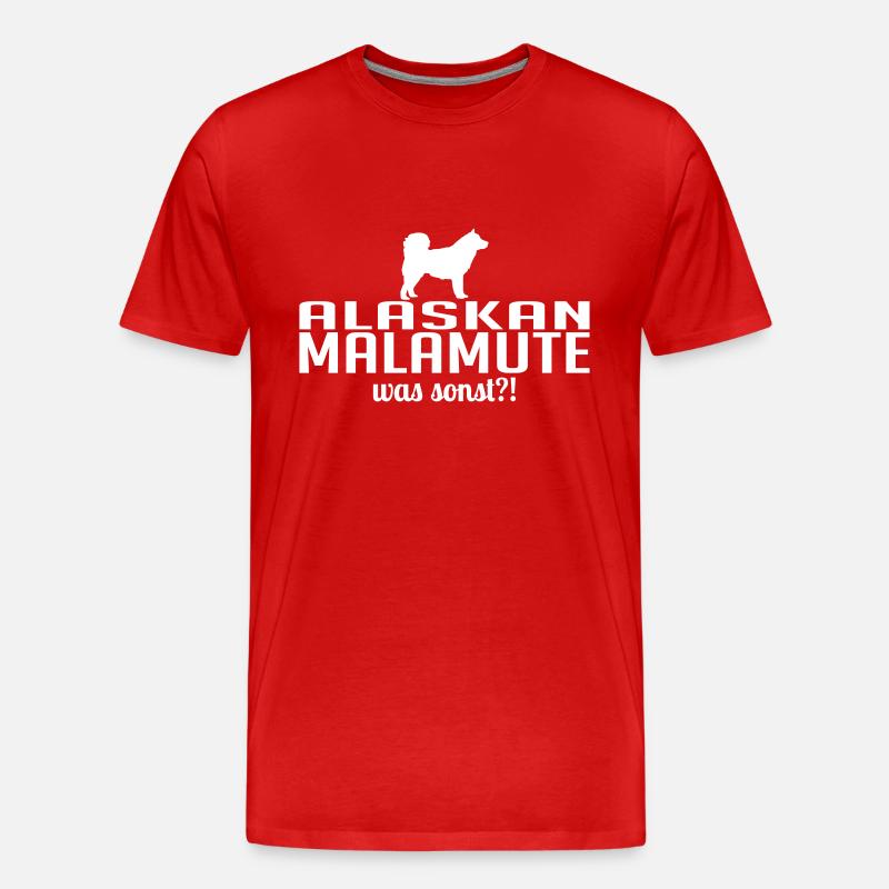 ALASKAN MALAMUTE was sonst - Männer Premium Bio T-Shirt - Rot