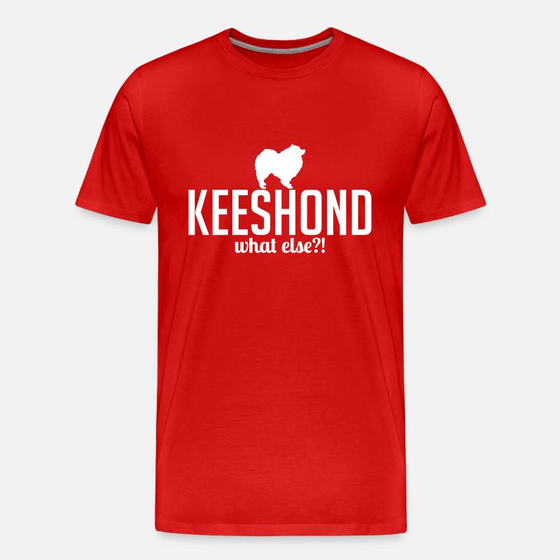 KEESHOND what else - Männer Premium Bio T-Shirt - Rot