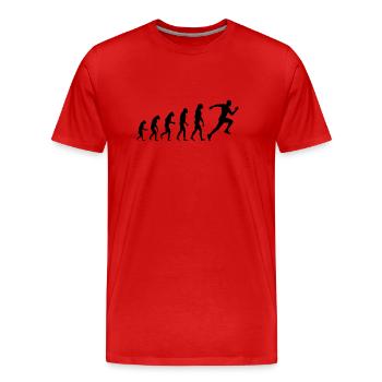 Evolution Sprinter Sport - Männer Premium Bio T-Shirt - Rot - Vorne - Damien (186cm)
