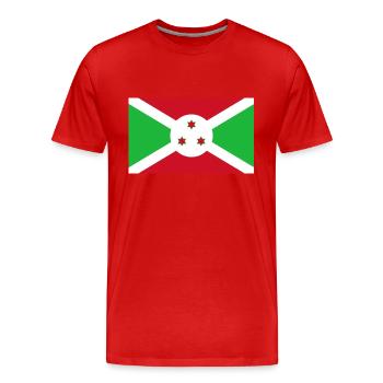 burundi - Männer Premium Bio T-Shirt - Rot - Vorne - Damien (186cm)