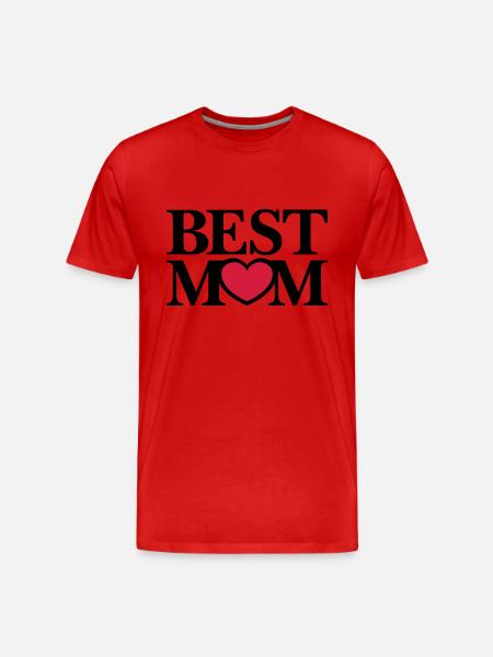 Best Mom - Männer Premium Bio T-Shirt - Rot