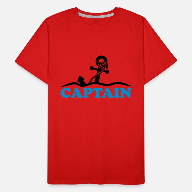 Ancre sous l'eau vagues capitaine conception T-shirt bio Premium Homme