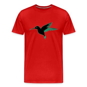 Kolibri Vogel Tropical Summer - Männer Premium Bio T-Shirt - Rot - Vorne - Damien (186cm)