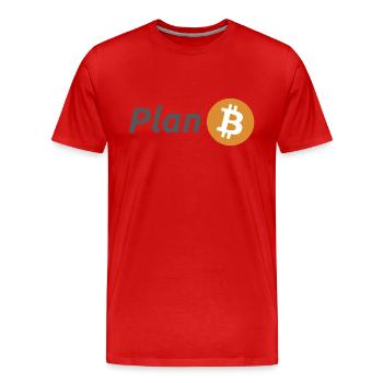 Plan B - Men's Premium Organic T-Shirt - red - Front - Damien (186cm)