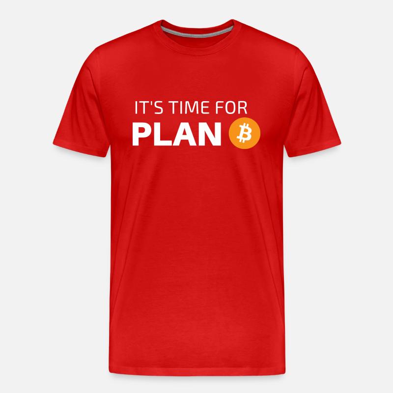 C’EST L’HEURE DU PLAN B - T-shirt bio Premium Homme - rouge