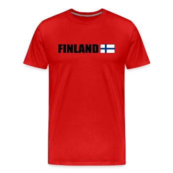Finnland - Männer Premium Bio T-Shirt - Rot - Vorne - Damien (186cm)