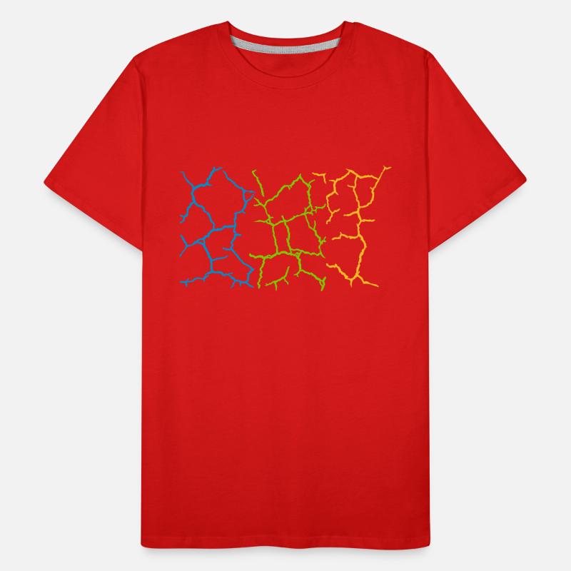 Boden Risse Muster Bunt Männer Premium Bio T-Shirt