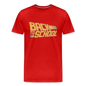 Back to School Back to School | Colors can be changed - Men's Premium Organic T-Shirt - red - Front - Damien (186cm)