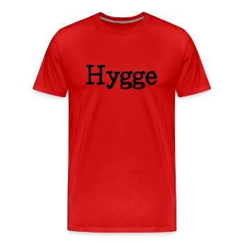 Hygge - Danish tradition - Attitude to life - Nice - Men's Premium Organic T-Shirt - red - Front - Damien (186cm)