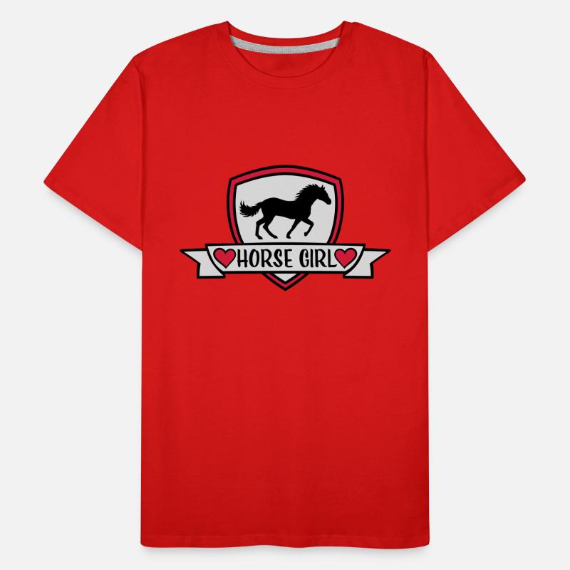 Conception de citation de fille de cheval T-shirt bio Premium Homme
