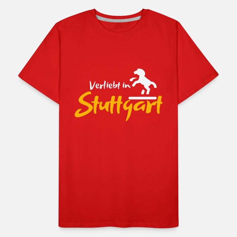 Verliebt in Stuttgart | Stuttgart Mitbringsel Männer Premium Bio T-Shirt