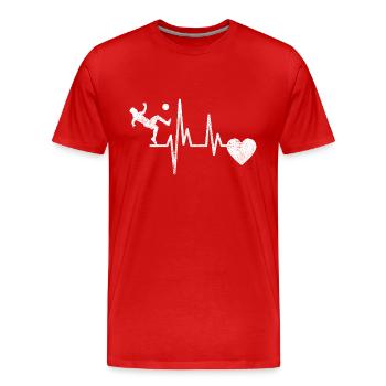 Soccer Player Soccer Coach Soccer Soccer - Men's Premium Organic T-Shirt - red - Front - Damien (186cm)