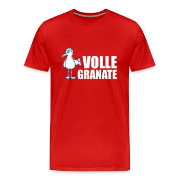Coole Möwe = volle Granate - Männer Premium Bio T-Shirt - Rot - Vorne - Damien (186cm)