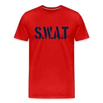 S.W.A.T - Police - Special Weapons And Tatics - Männer Premium Bio T-Shirt - Rot - Vorne - Damien (186cm)