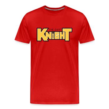 The Dart Knight lettering - Men's Premium Organic T-Shirt - red - Front - Damien (186cm)