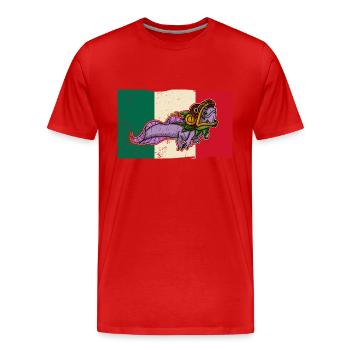 Quetzalcoatl Axolotl Mexico Aztecs Deity - Men's Premium Organic T-Shirt - red - Front - Damien (186cm)