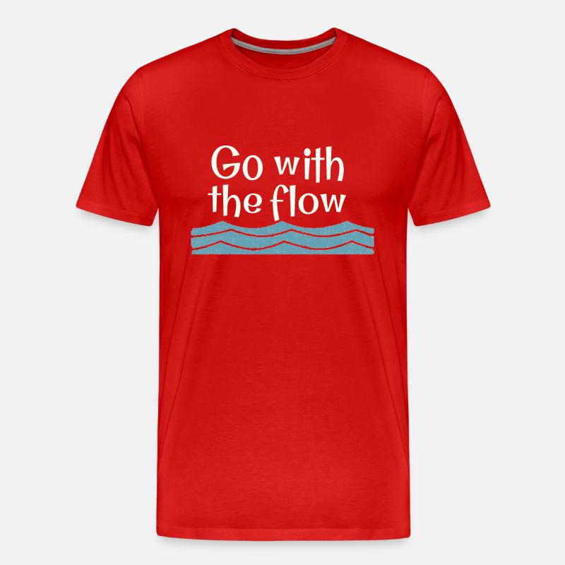 Go with the flow - Männer Premium Bio T-Shirt - Rot