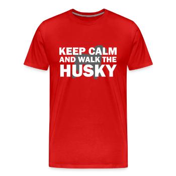 Dog Hund - Männer Premium Bio T-Shirt - Rot - Vorne - Damien (186cm)