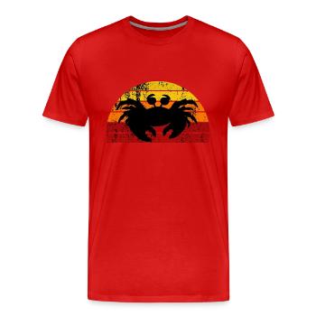 Crap retro sunset design - Men's Premium Organic T-Shirt - red - Front - Damien (186cm)