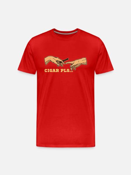 Cuban Cigar Cigar Smoking Smoking - Men's Premium Organic T-Shirt - red