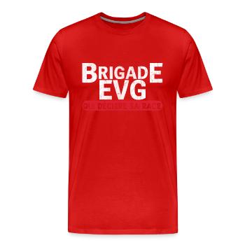 Brigade EVG - cadeau homme EVG humour drôle - T-shirt bio Premium Homme - rouge - Devant - Damien (186cm)