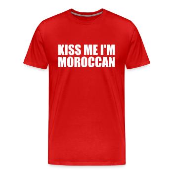 Kiss me im moroccan - marokko - Männer Premium Bio T-Shirt - Rot - Vorne - Damien (186cm)