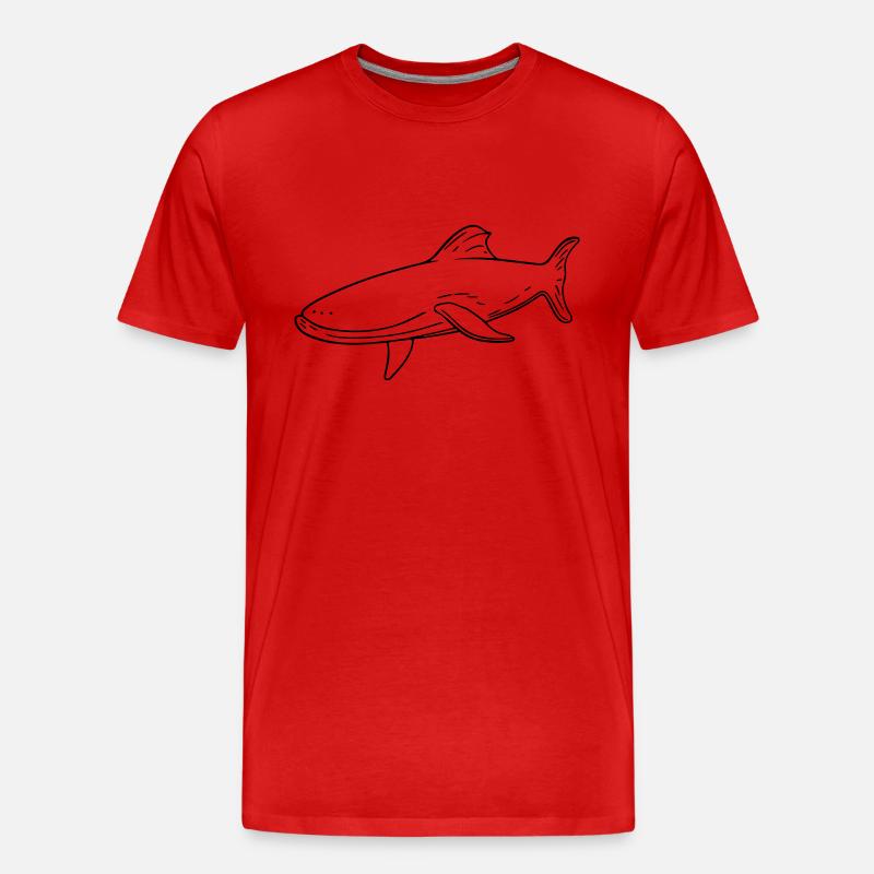 Wal - Männer Premium Bio T-Shirt - Rot
