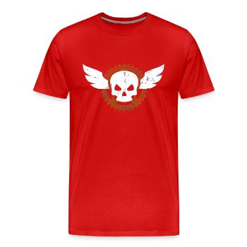 Fahrrad - Männer Premium Bio T-Shirt - Rot - Vorne - Damien (186cm)