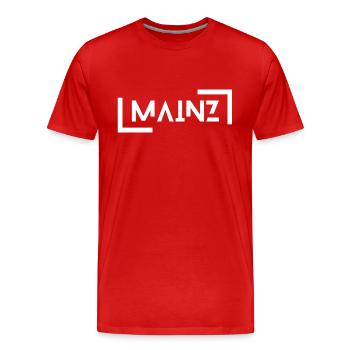 Mayence - T-shirt bio Premium Homme - rouge - Devant - Damien (186cm)