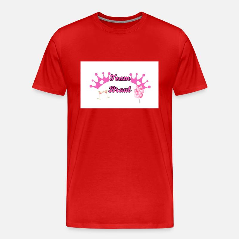 Team Bride - Männer Premium Bio T-Shirt - Rot