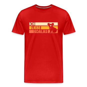 Koalabär Koala - Männer Premium Bio T-Shirt - Rot - Vorne - Damien (186cm)