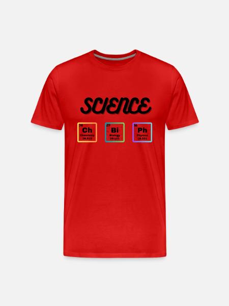 Science Wissenschaft - Männer Premium Bio T-Shirt - Rot